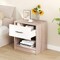 Nightstand with Drawer, Open Shelf, Modern Design and Sturdy Structure